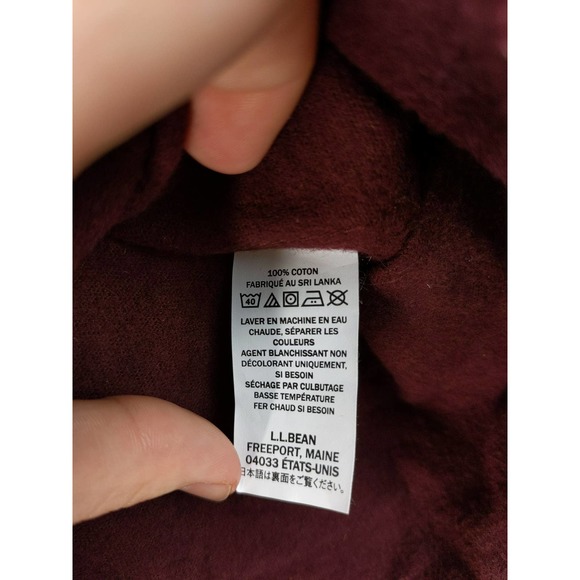 Mens L.L. Bean Chamois Button Up Long Sleeve Shirt SZ L Tall Red 2 Front Pockets - Picture 8 of 10